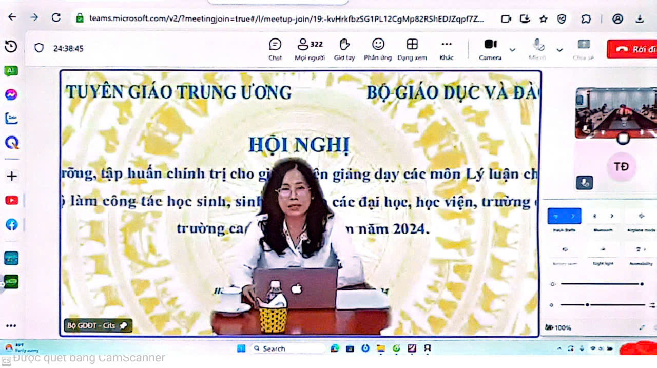 Các giảng viên Lý luận Chính trị tích cực tham gia Chương trình bồi dưỡng chính trị năm 2024 của Bộ Giáo dục và Đào tạo