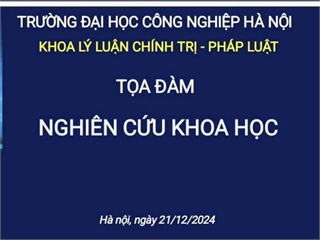 GS, TS. Nguyễn Tuấn Anh tọa đàm với giảng viên Khoa Lý luận Chính trị - Pháp luật về đẩy mạnh công tác nghiên cứu Khoa học của giảng viên đại học