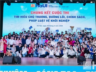 Thắp lửa khởi nghiệp bằng tri thức pháp lý – Dấu ấn Chung kết Cuộc thi tìm hiểu chủ trương, chính sách, pháp luật năm 2026 tại HaUI